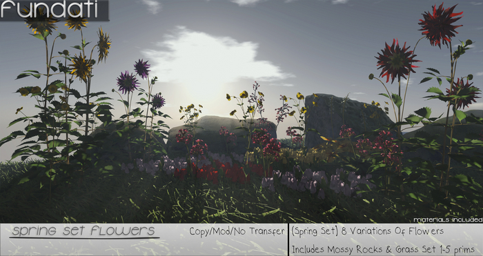 Second Life Marketplace Fundati S Spring Set Flowers Set
